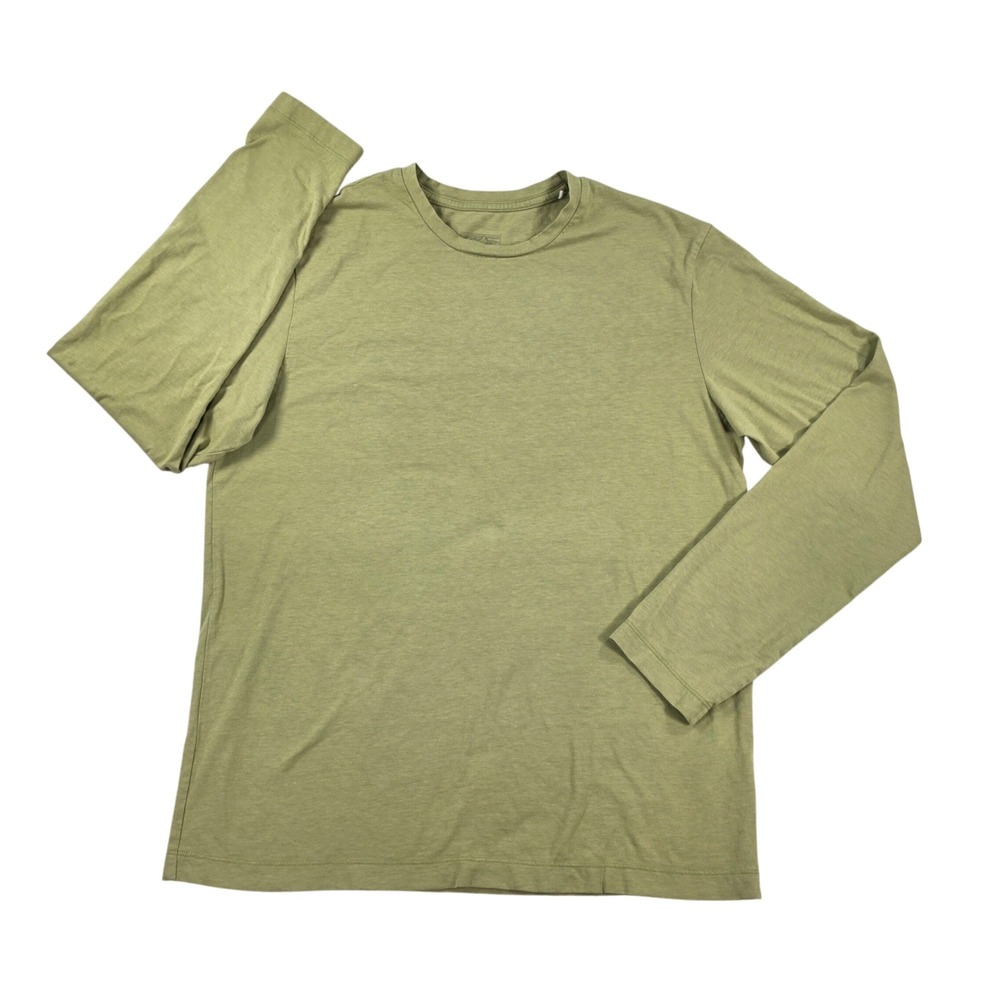 Patagonia Organic Cotton Poly Long Sleeve Tee Green Med Mens Outdoor Gorpcore